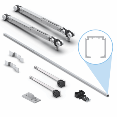 Sliding Door Hardware Set - eaZI connect Porta 70 double-sided damping